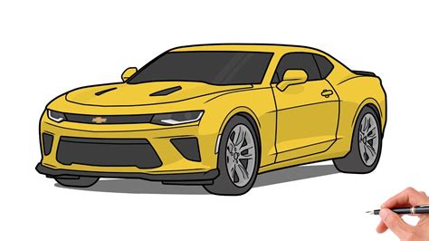 How To Draw A Chevrolet Camaro Drawing Chevy Camaro Zl
