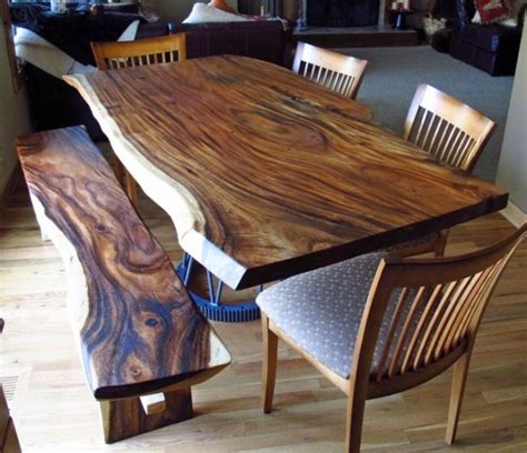 The Wood Slab Furniture At The Galleria In Wood Slab Dining Table