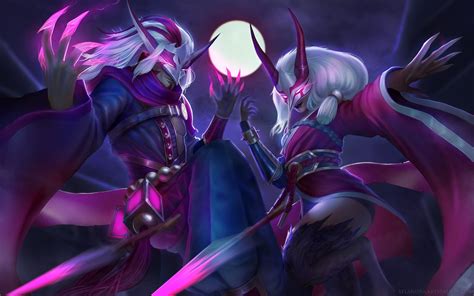 Blood Moon Xayah And Rakan Wallpapers And Fan Arts League Of Legends