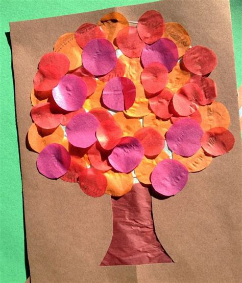 Stained Glass Tissue Paper Fall Tree Make And Takes Tissue Paper