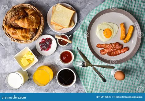 A Variety Of Breakfasts Stock Image Image Of Basket 151199627