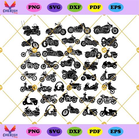 Motorcycle Biker Svg Png Dxf Eps Files For Silhouette Motorcycle Svg
