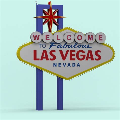Las Vegas Sign 3d Model 20 Max Fbx Free3d