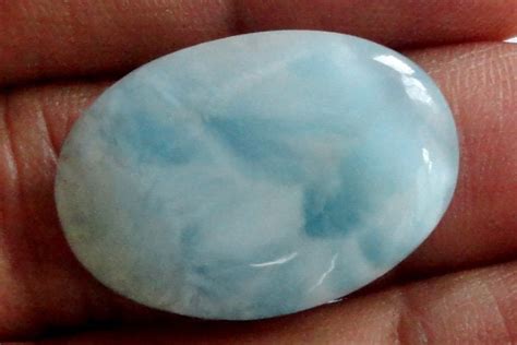 Blue Larimar Pectolite Gemstone Natural Dominican Republic Etsy