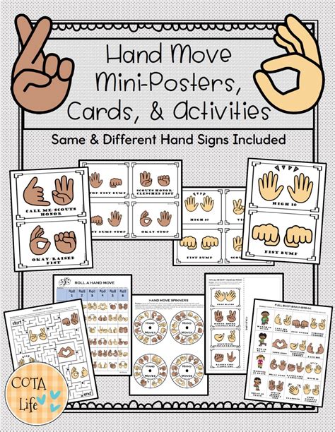 Hand Moves Posters And Activities Your Therapy Source