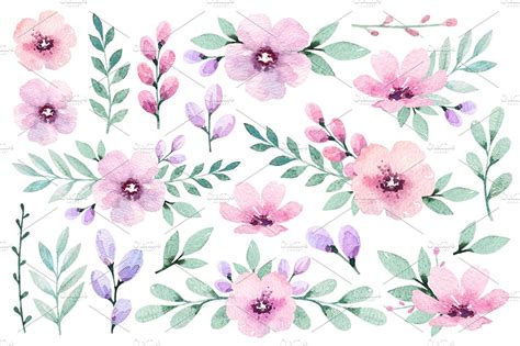 Watercolor Spring Floral Collection Creative Daddy