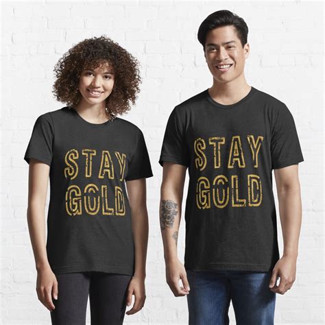 Stay Gold T Shirt For Sale By Derpfudge Redbubble Typography T