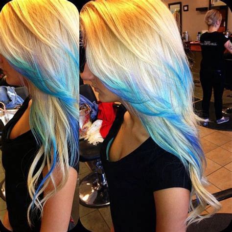 blonde and blue hair l o c k s o f l o v e pinterest haircut long hairstyle ideas and