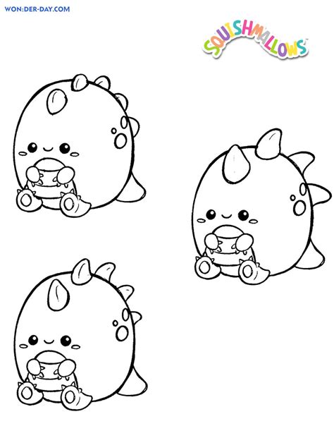 Archie axolotl, bubba cow, avery mallard duck, cam cat, sunny bee, harrison dog, james fox, wendy frog. Squishmallows coloring pages - Printable coloring pages