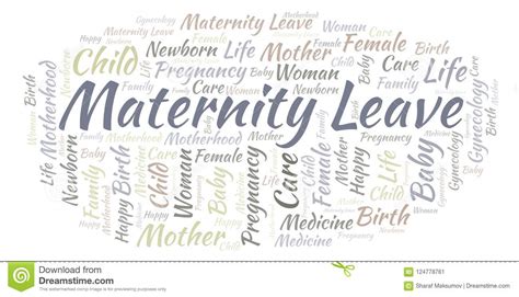 Maternity Leave Word Cloud Stock Illustration Illustration Of Woman