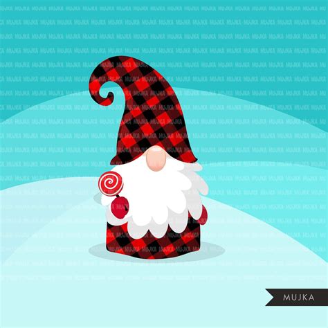 Download Christmas gnomes PNG Clipart, Black gnomes in plaid Gnome ...