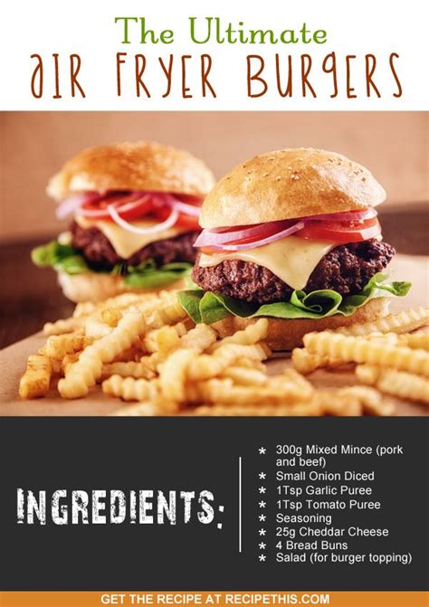 fryer air burgers recipes ultimate recipe burger ground power turkey calories hamburger airfryer oven beef delicious recipethis meat philips tasty