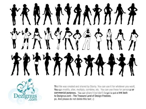 Sexy Girls Silhouettes Vectors Graphic Art Designs In Editable Ai Eps