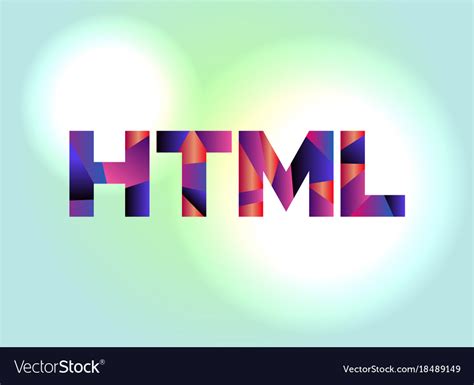 Html Concept Colorful Word Art Royalty Free Vector Image