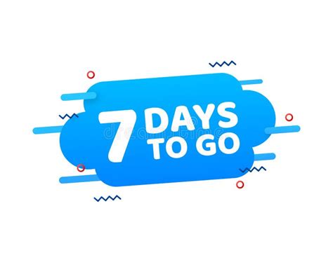 7 Days To Go Countdown Timer Clock Icon Time Icon Count Time Sale