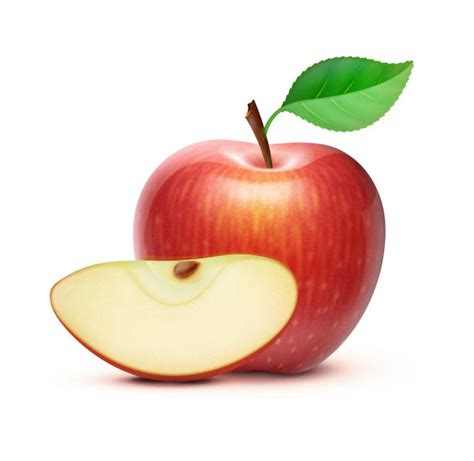Royalty Free Red Apple Slice Clip Art Vector Images And Illustrations