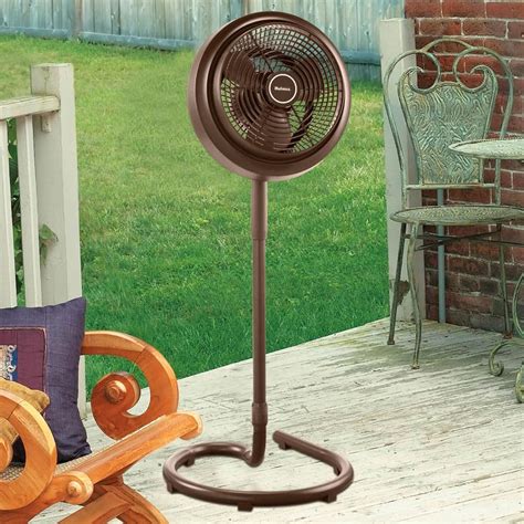 New Indoor Outdoor Misting Standing Patio Light Adjustable Fan Tropical