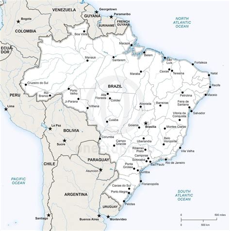 Brazil Maps Printable Maps Of Brazil For Download Free Printable Map Of Brazil Free Printable