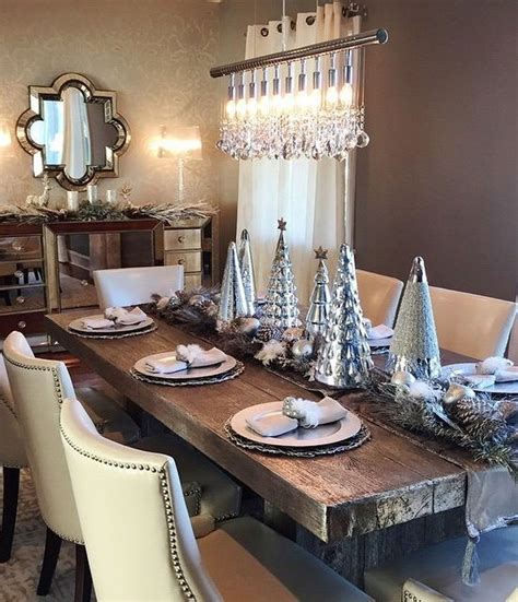 48 Beautiful Winter Dining Room Table Decor Ideas Which You Definitely