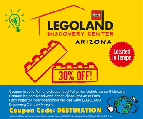 Legoland Discovery Center Arizona 30 Off Coupon