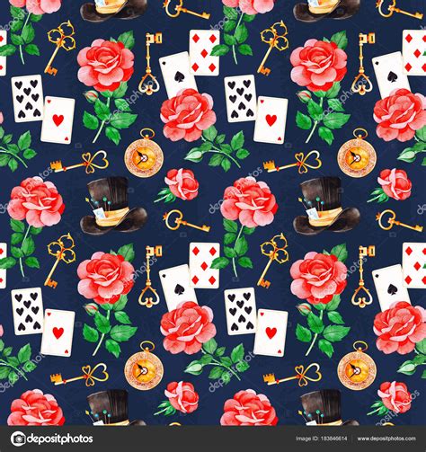 Microsoft puede obtener una comisión de afiliados si. Seamless Color Pattern Elements Alice Wonderland Fairytale ...