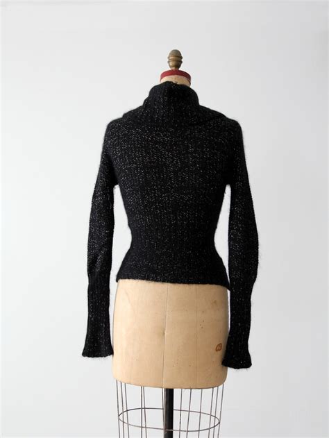 Vintage Angora Cowl Neck Sweater 86 Vintage