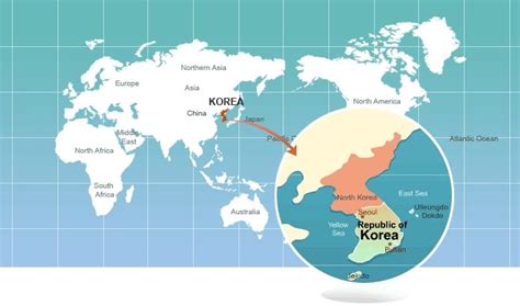 South Korea On World Map