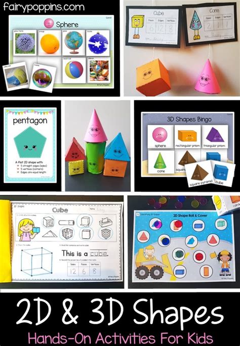 2d And 3d Shapes Activities Fairy Poppins