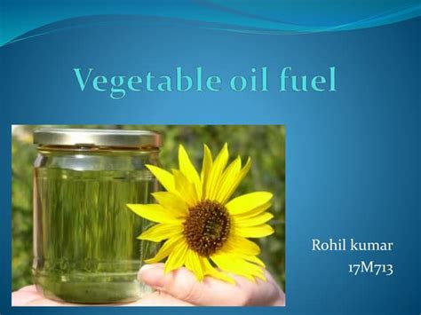 Using Vegetable Oils As An Alternative Fuel In Diesel Engines Ppt