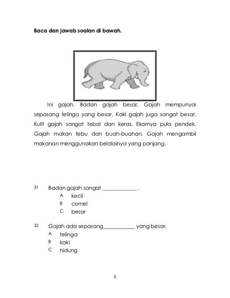 Koleksi bank soalan ujian peperiksaan akhir tahun bagi murid tahun 3 pelbagai mata pelajaran. Bahasa Melayu Pemahaman Tahun 1 | Kindergarten reading ...