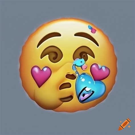 Kissing Emoji With Multiple Eyes On Craiyon
