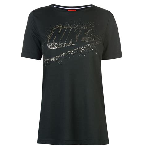 Womens Nike Essentials Metallic T Shirt Green/Metalic, T-Shirts ...