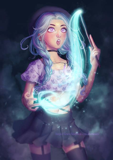 Moon Witch By Eserioart Witch Drawing Girl Drawing Character