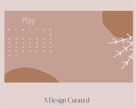 2022 Abstract Boho Aesthetic Calendar Wallpaper Mac Digital Etsy