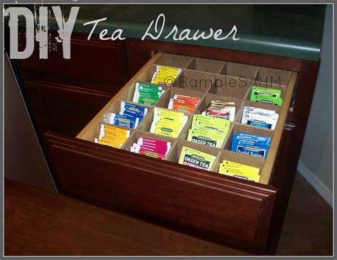 I couldn't find one tea organizer that would do what i needed, fit my cupboard space, and fit my budget. Adding A Tea Drawer To My Kitchen