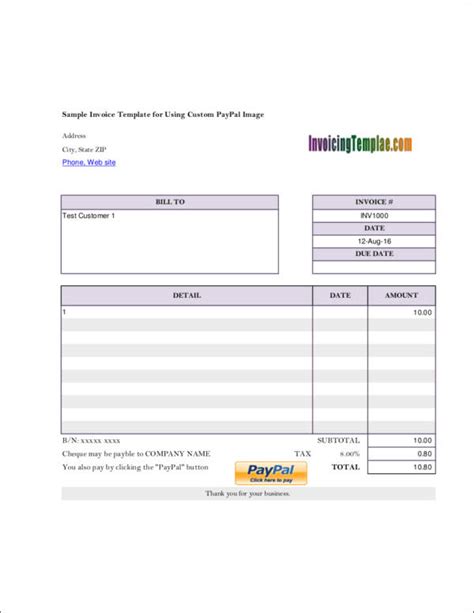 Free Printable Blank Self Employed Printable Invoice Template Pay