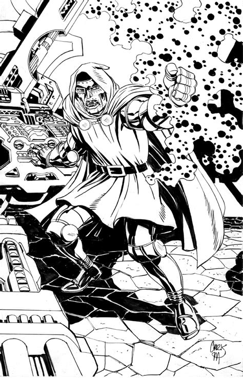 Dr Doom Commission Sketch In Chris Marrinans Commissions Comic Art