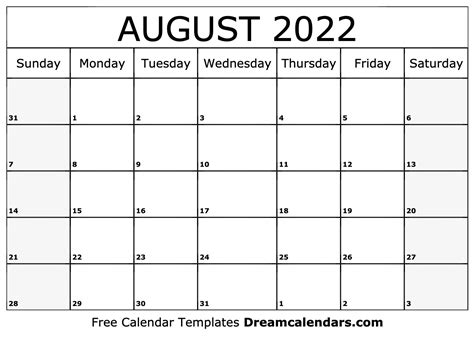 August 2022 Calendar Printable Free November Calendar 2022