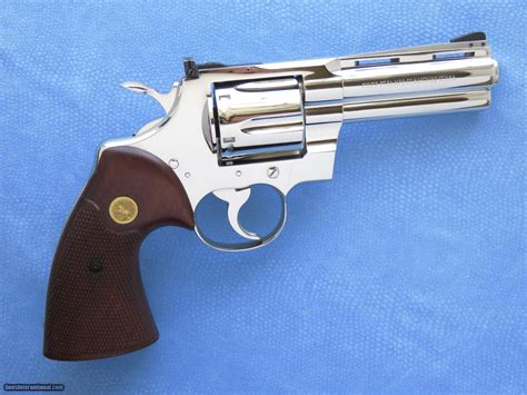 Colt Python 1960 Vintage With Box Nickel Cal 357 Magnum 4 Inch