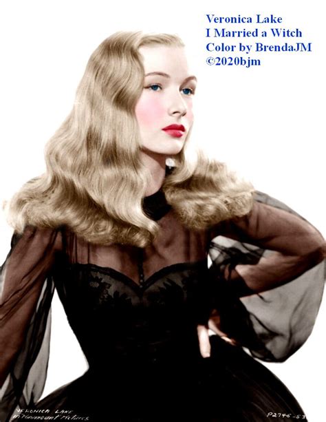 Veronica Lake I Married A Witch Color By Brendajm ©2020bjm