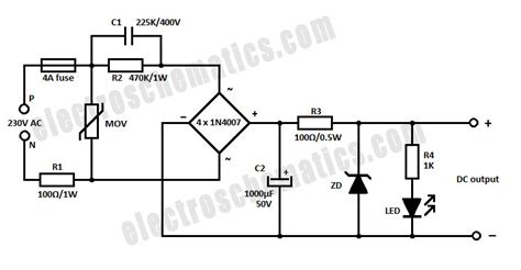 Capacitive Power Supply Circuit Design And Calculations
