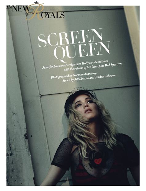 Jennifer Lawrence In Harpers Bazaar Magazine Singopore April 2018