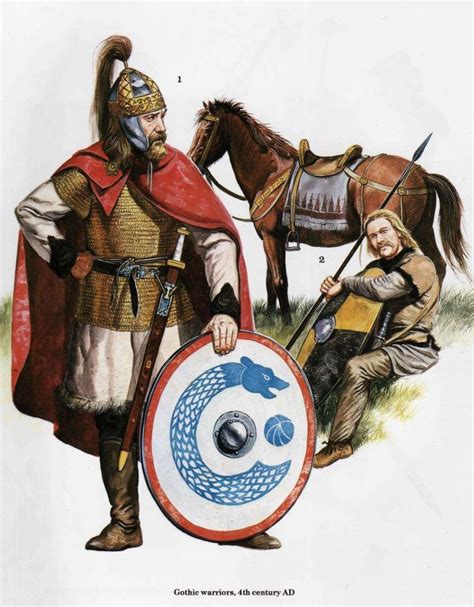 Gothic Warriors 4th Century Ad By Angus Mcbride Germanic Tribes