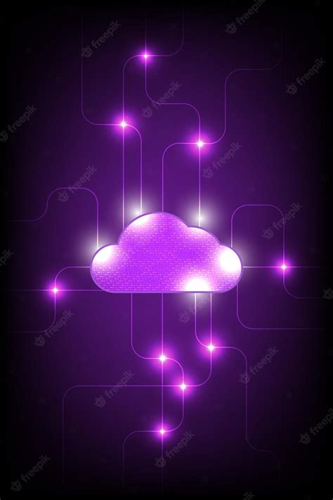 Premium Vector Cloud Computing Technology Concept Abstract Background