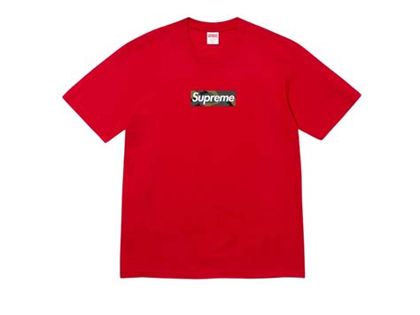 Sasom เสื้อผ้า Supreme Box Logo Tee Red Fw23 เช็คราคาล่าสุด
