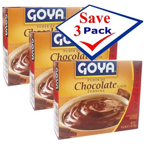Goya Chocolate Pudding 3 5 Oz Pack Of 3 Cubanfoodmarket