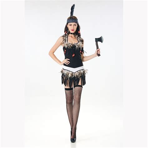 Sexy Womens Native Indians Princess Of Tribe Role Playing Costume Cosplay For Halloween Party
