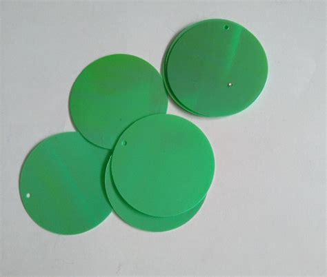 Buy 100pcs 40mm Flat Round Sequins Iridescent Green