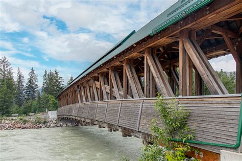 Kicking Horse Pedestrian Bridge Stock Photo Download Image Now Bc