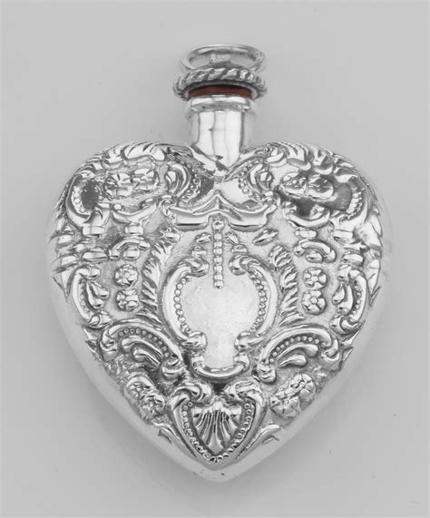 Sterling Silver Small Heart Perfume Bottle Pendant X 6243 Ash Pendant